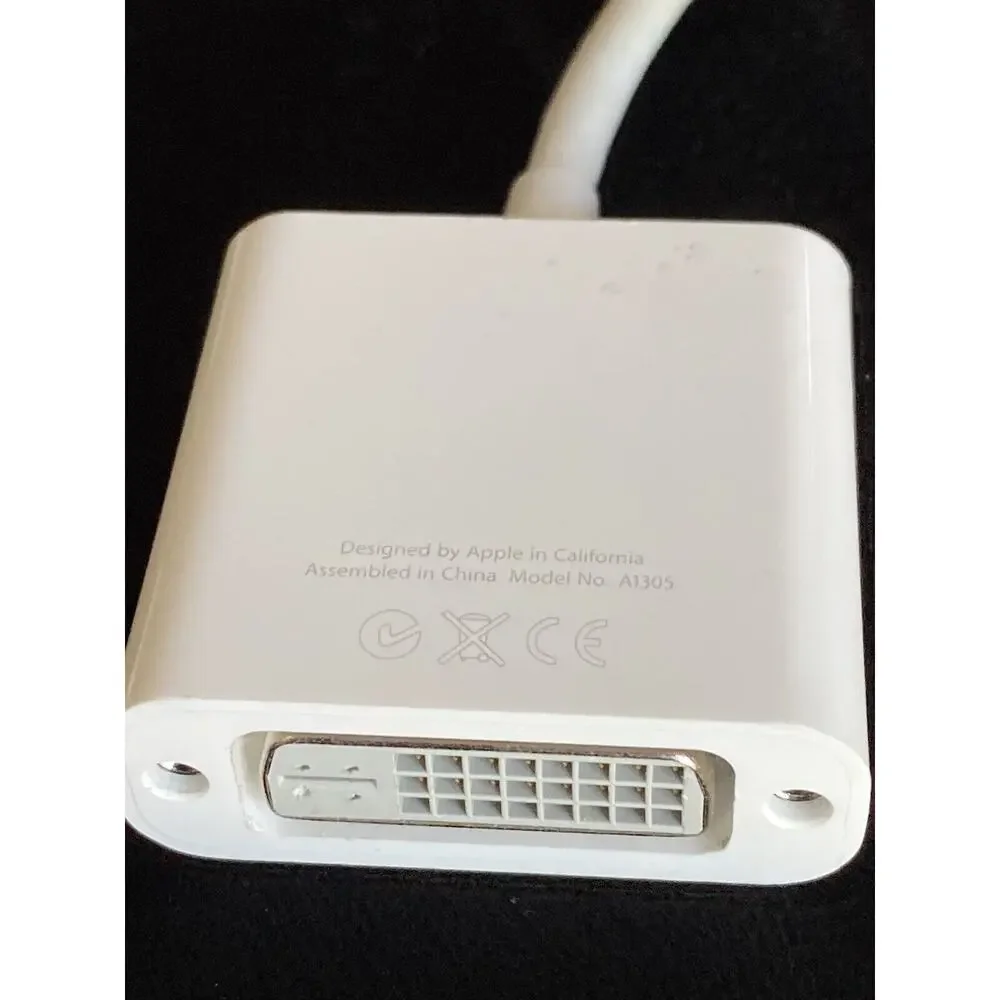 Original Apple Mini Display Port to DVI Adapter, Genuine OEM A1305